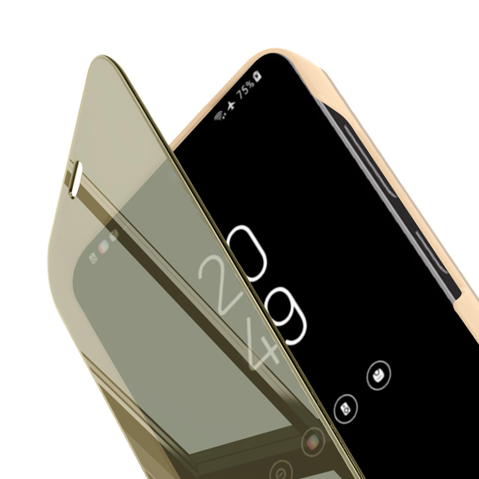 Avizar Samsung S24 Spiegel-Etui Gold