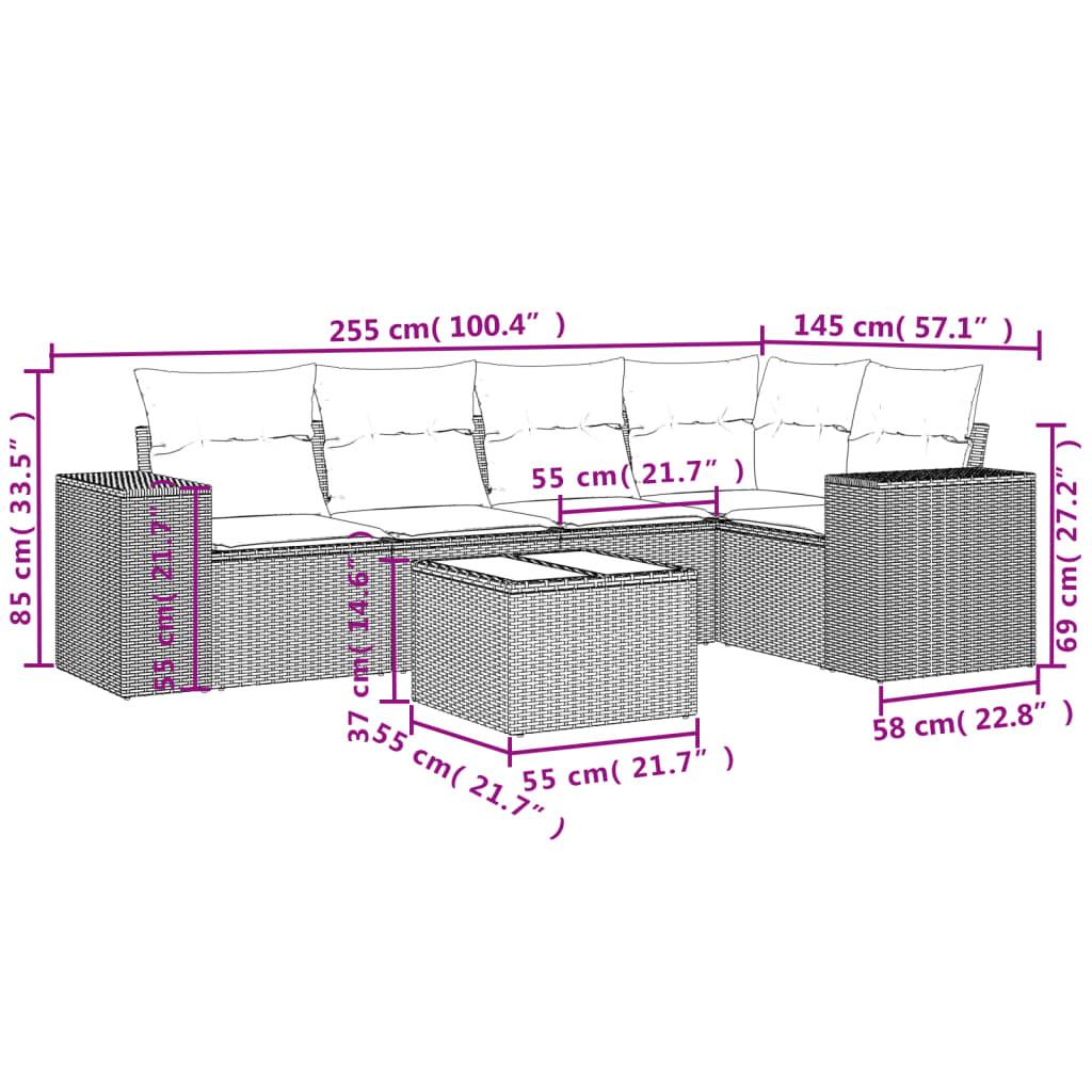 VidaXL Garten sofagarnitur poly-rattan