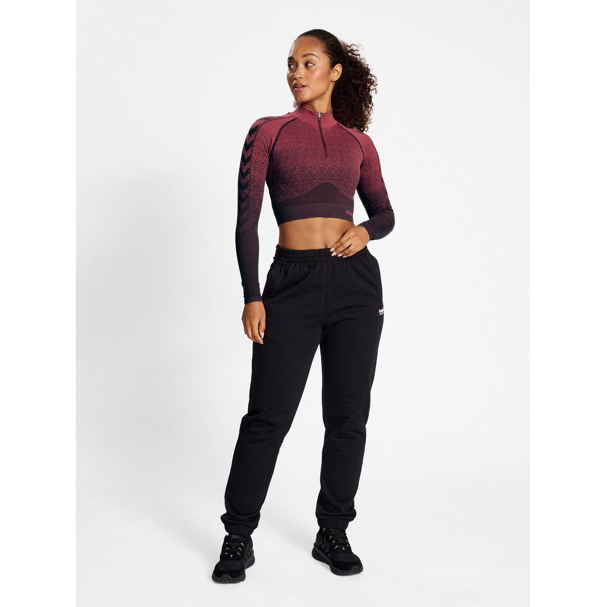 Hummel angarmtrikot mit 1/2 nahtosem reißverschuss, damen humme fade