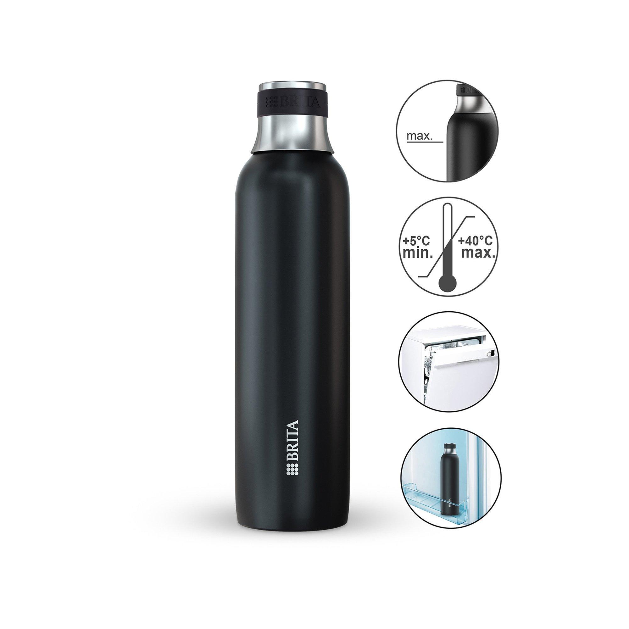 BRITA Wassersprudler-Flasche sodaTRIO Steel