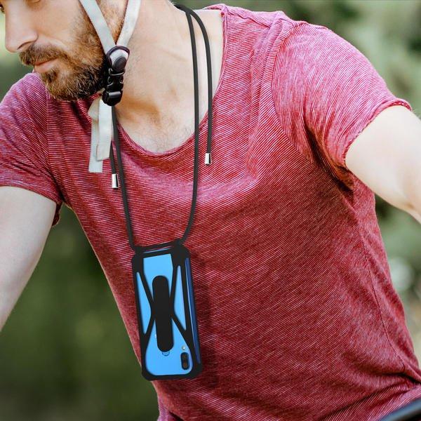 Avizar Universelle Handyhülle mit Kette Schwarz