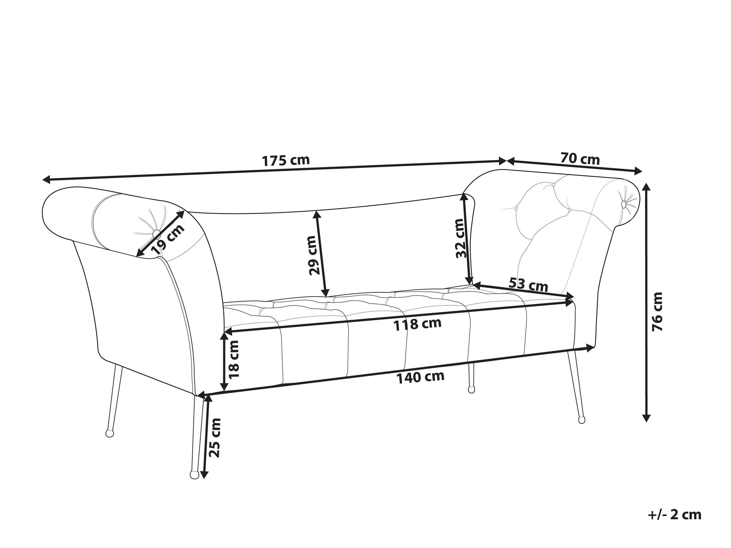 Beliani Chaiselongue aus Samtstoff Retro NANTILLY
