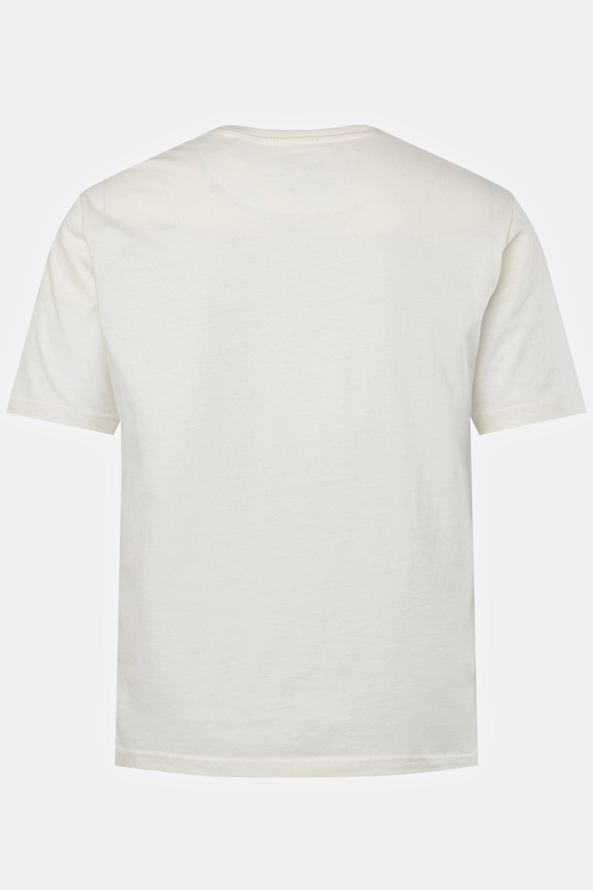 JP1880 Halbarm Brust Print Rundhals T-Shirt