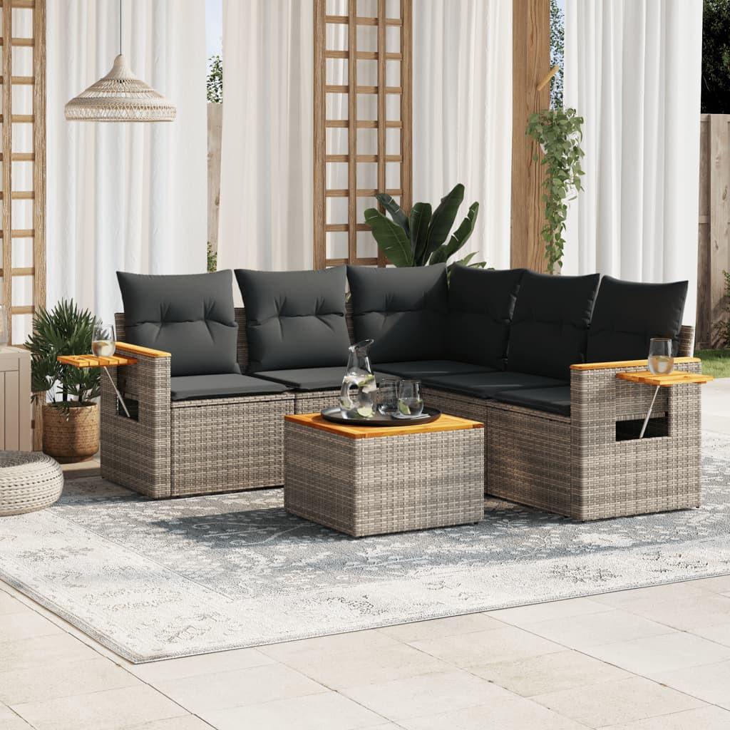 VidaXL Garten sofagarnitur poly-rattan