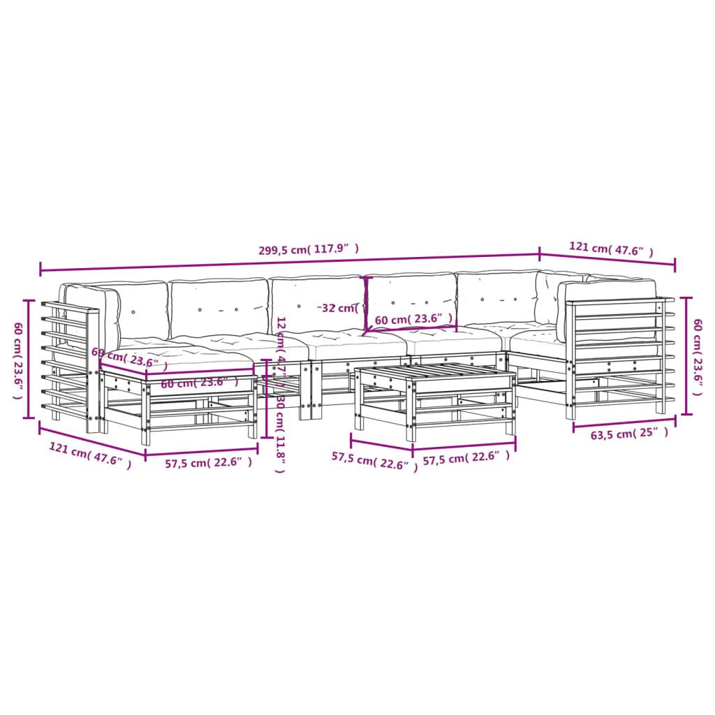 VidaXL Garten lounge set holz