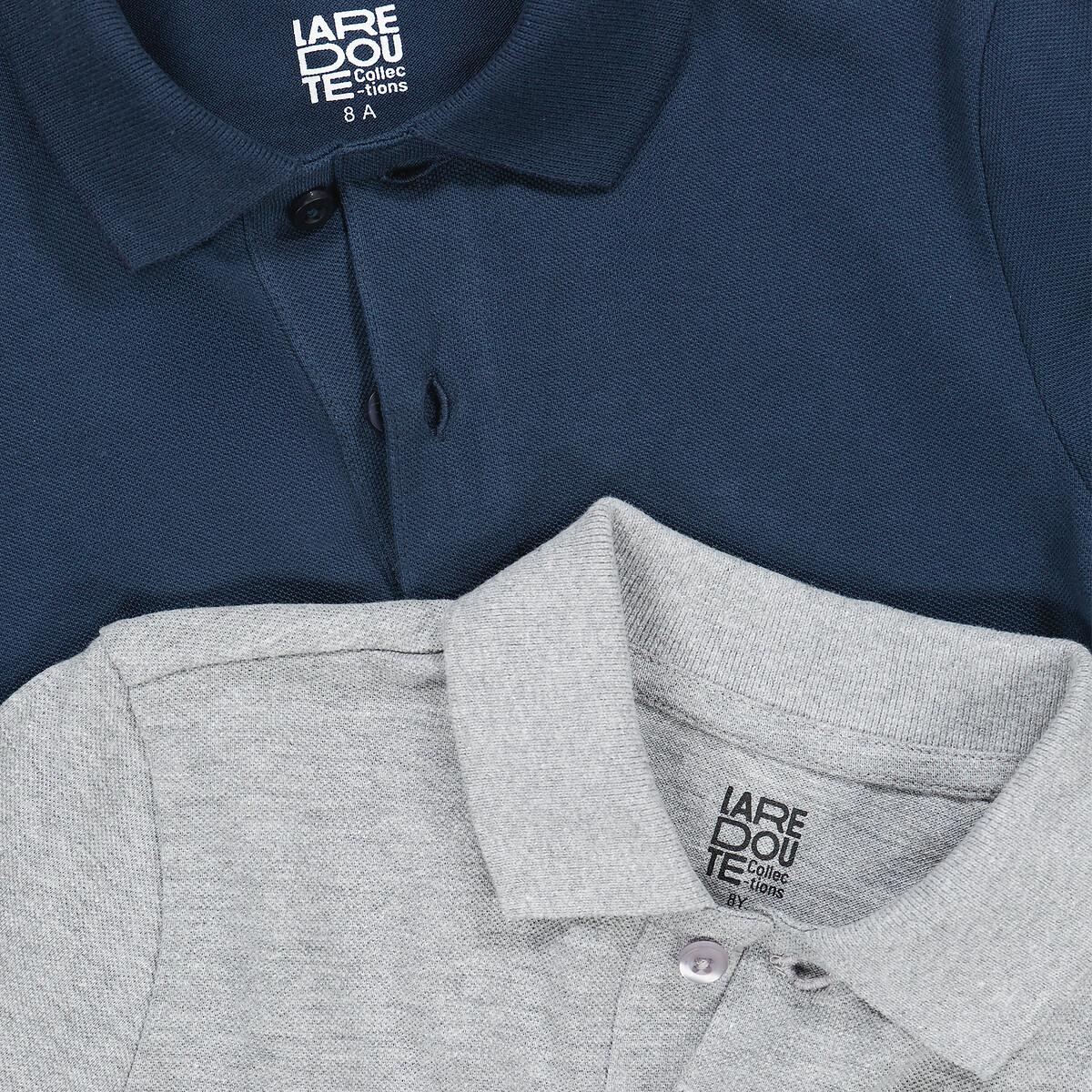 La Redoute Collections 2er-Pack langärmelige Poloshirts
