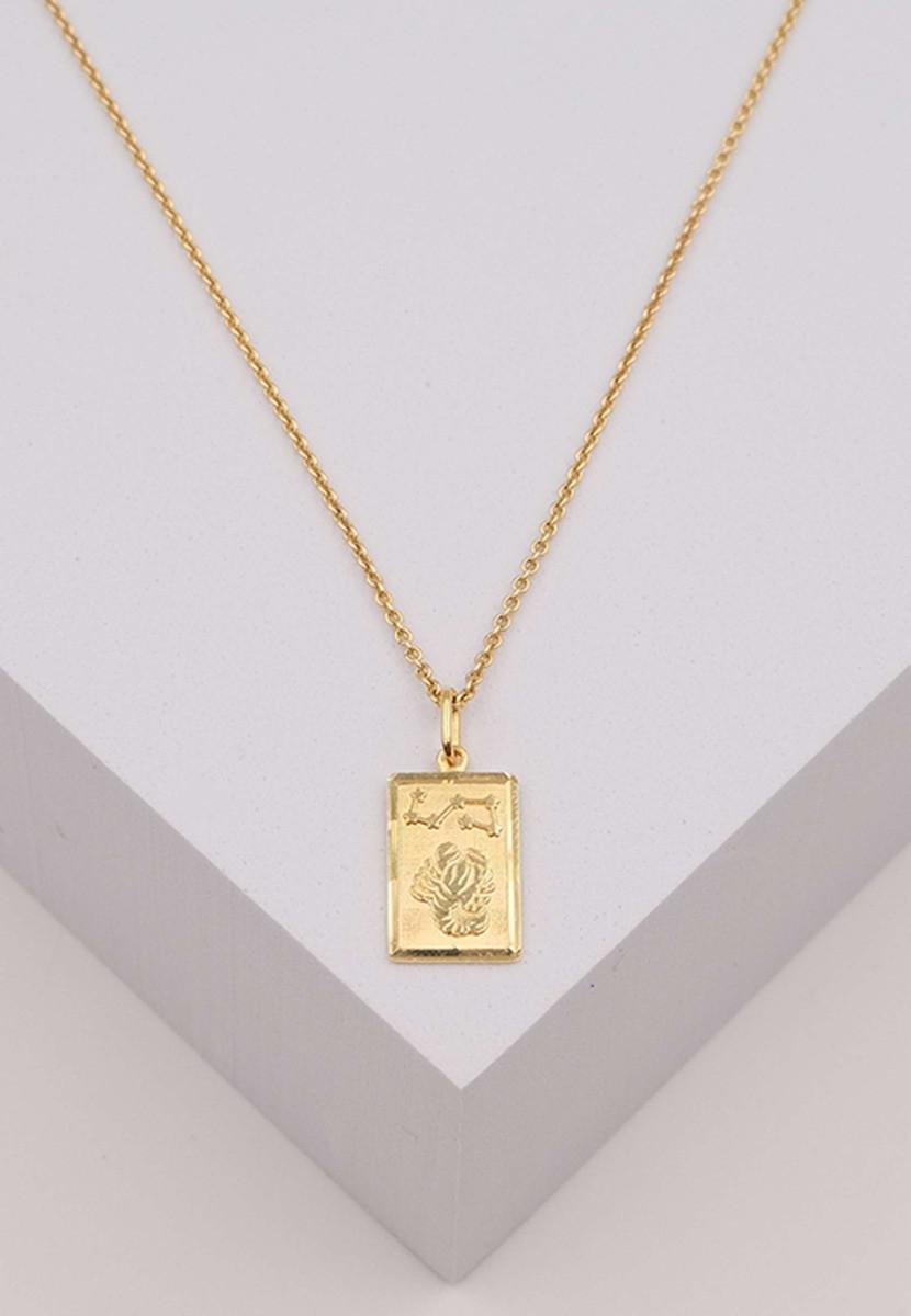 MUAU Schmuck Anhänger Sternzeichen Skorpion Gelbgold 750, 20x9mm
