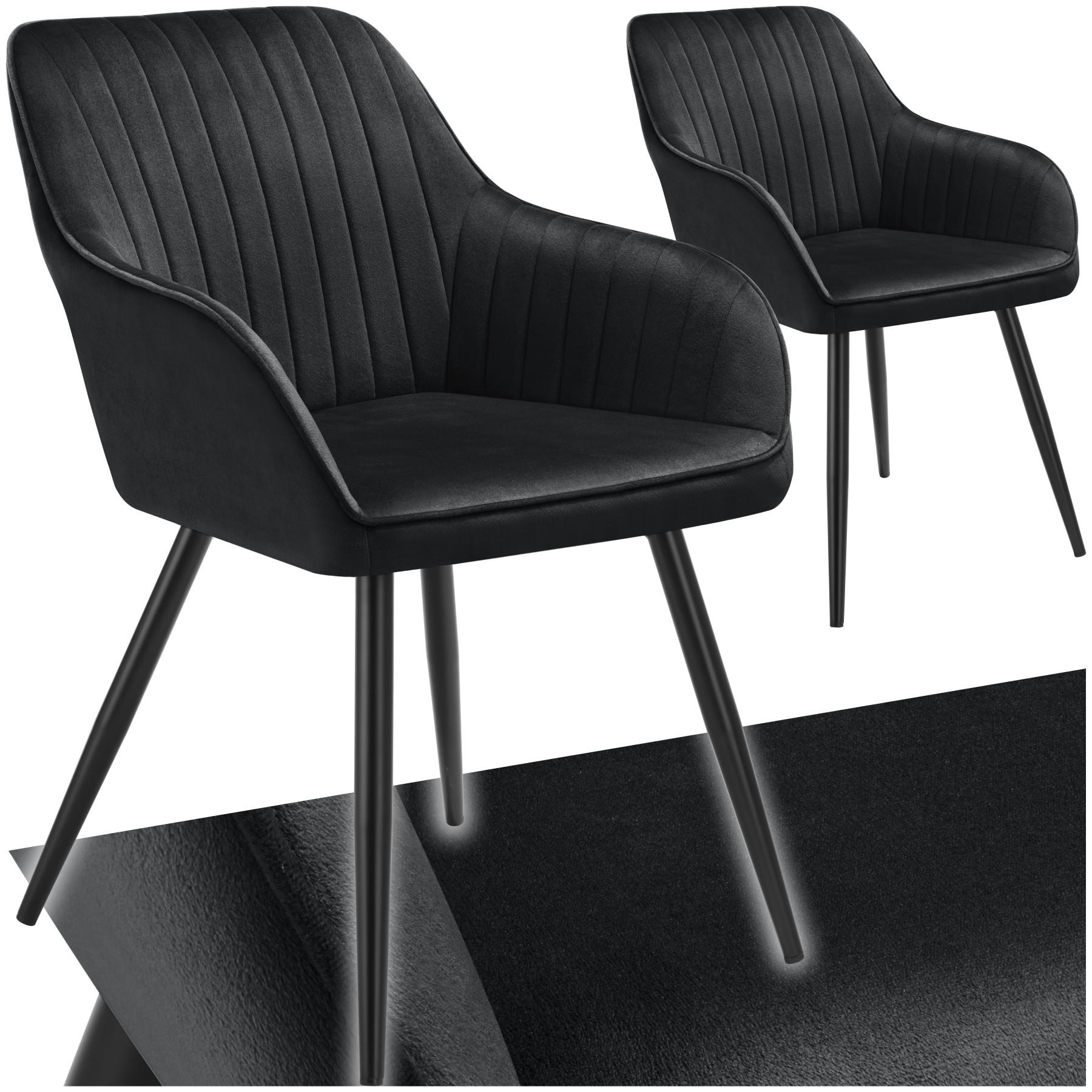 Tectake Stuhl Marilyn, Samtoptik, gesteppt