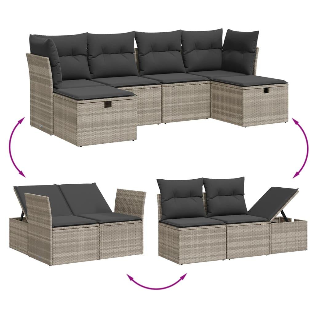 VidaXL Garten sofagarnitur poly-rattan