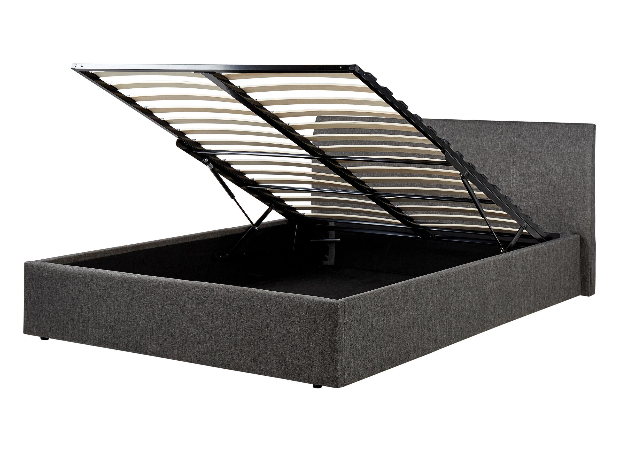 Beliani Bett mit Stauraum aus Polyester Modern ORBEY