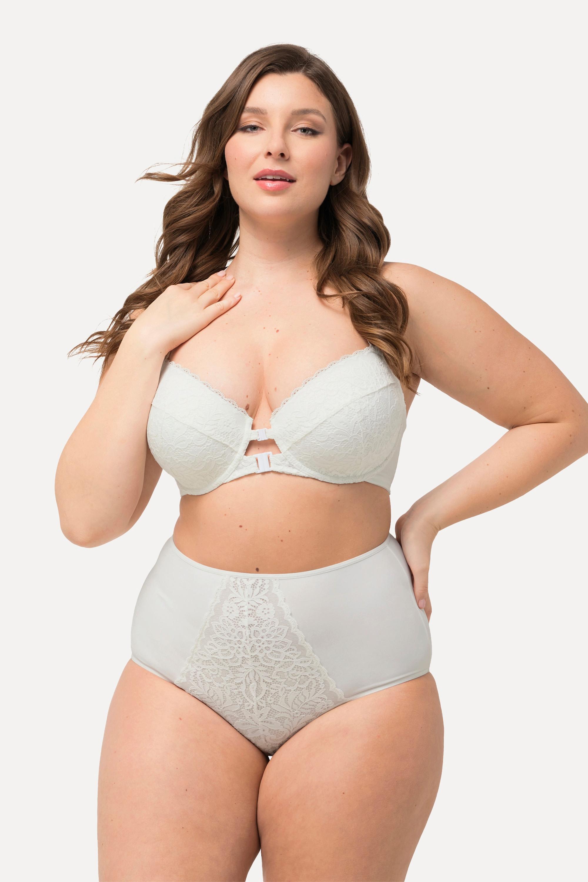 Ulla Popken Maxislip, Spitzen-Einsatz, High Waist