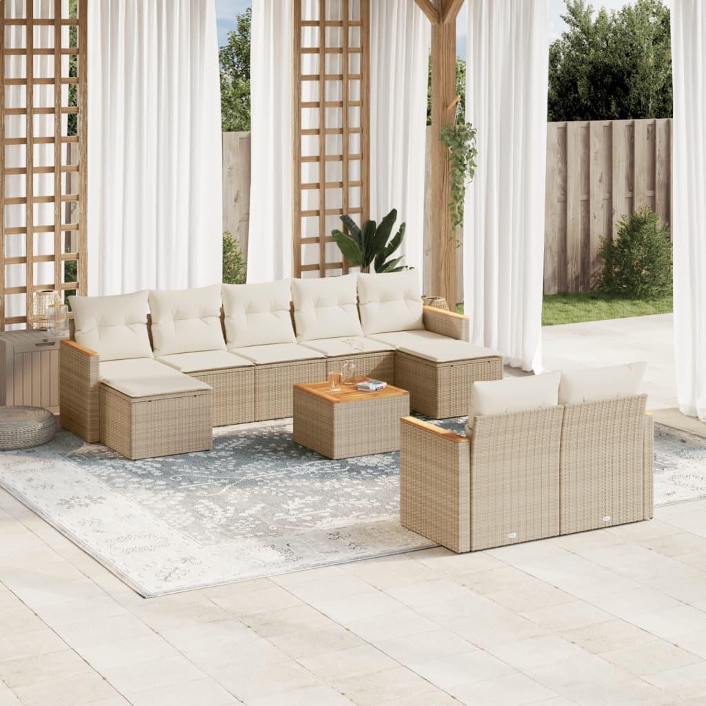 VidaXL Garten sofagarnitur poly-rattan