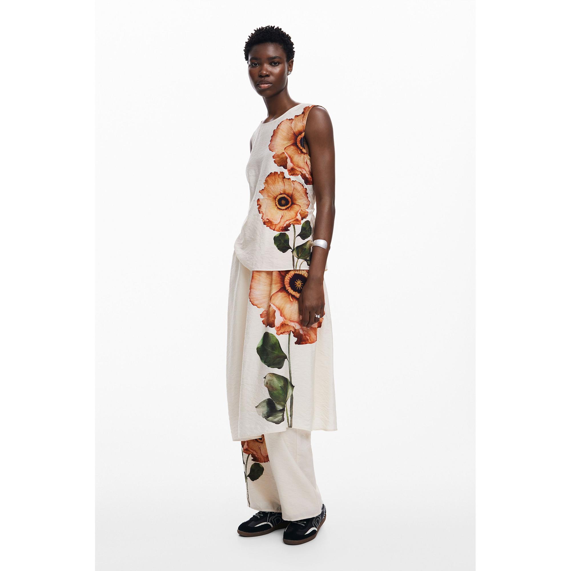 Desigual Ärmellose Bluse mit Blumenmuster