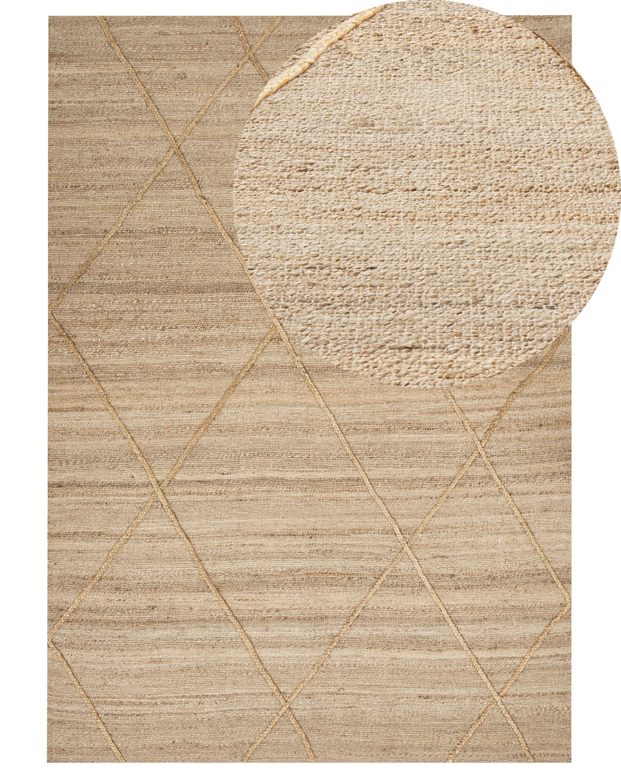 Beliani Teppich aus Jute Boho YUVACIK