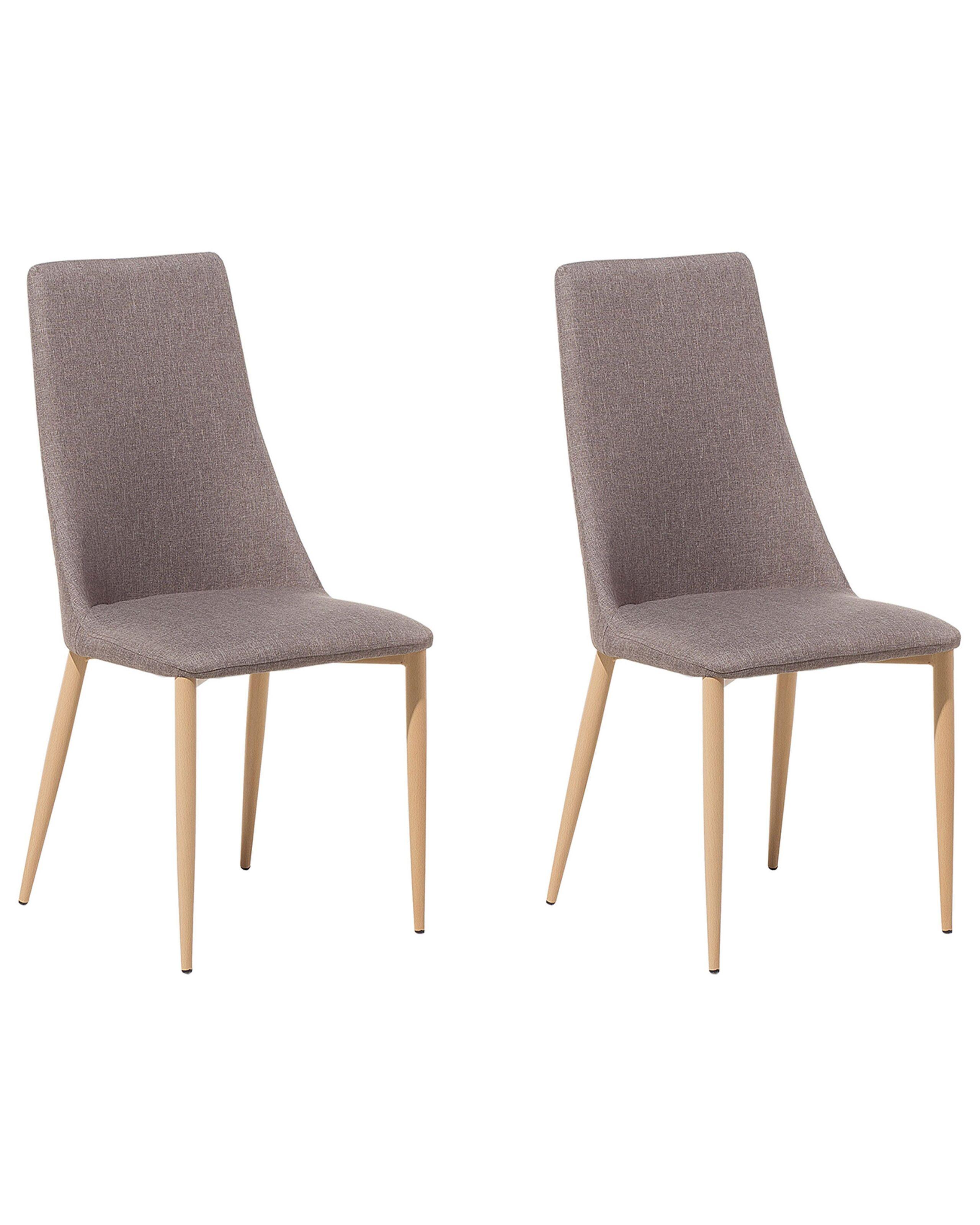 Beliani Esszimmerstuhl 2er Set aus Polyester Klassisch CLAYTON