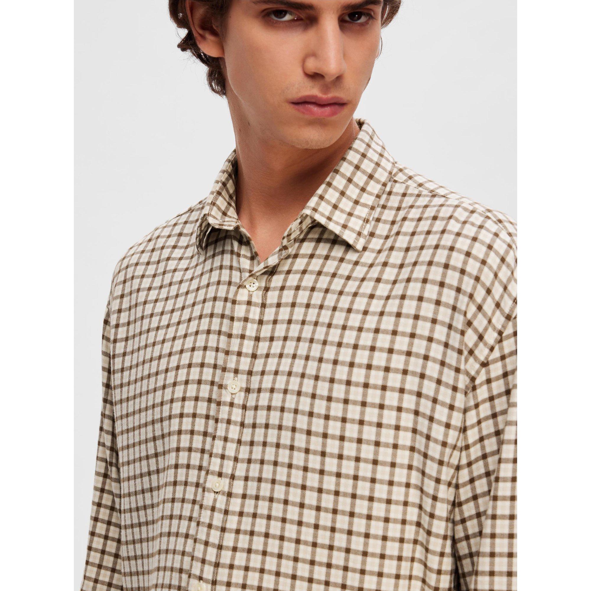 SELECTED SLHRegowen Mini Check Langarm Hemd