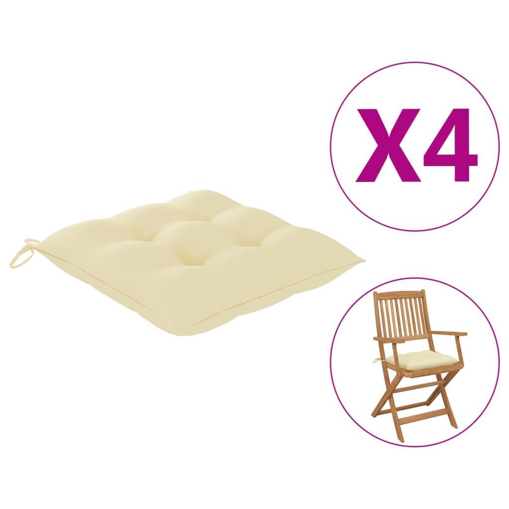 VidaXL Stuhlkissen 4 Stk. 40x40x7 cm Stoff