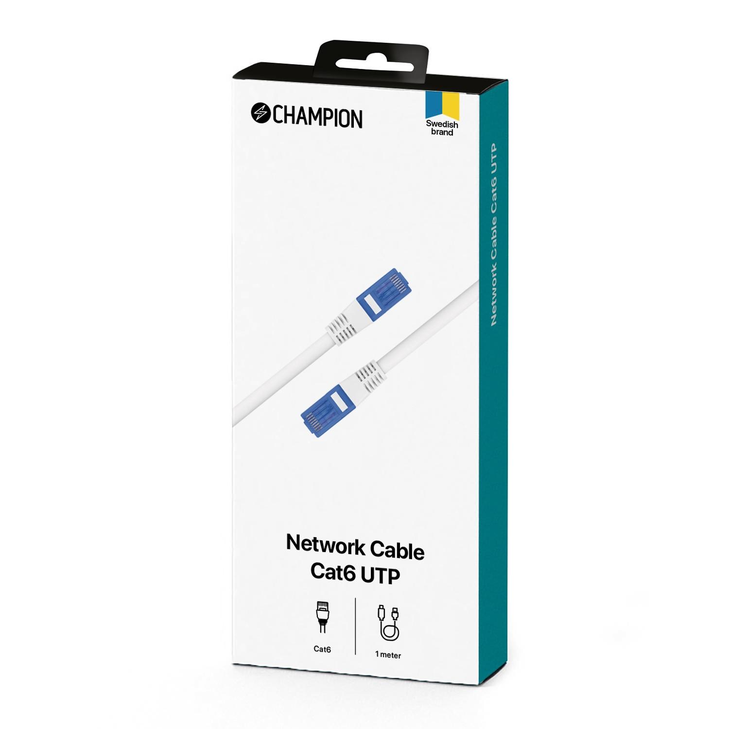Champion Netzwerkkabel CAT6 UTP 1,0 m