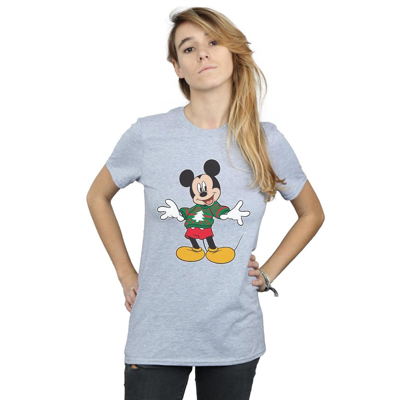 Disney Mickey Mouse Christmas Print T-Shirt