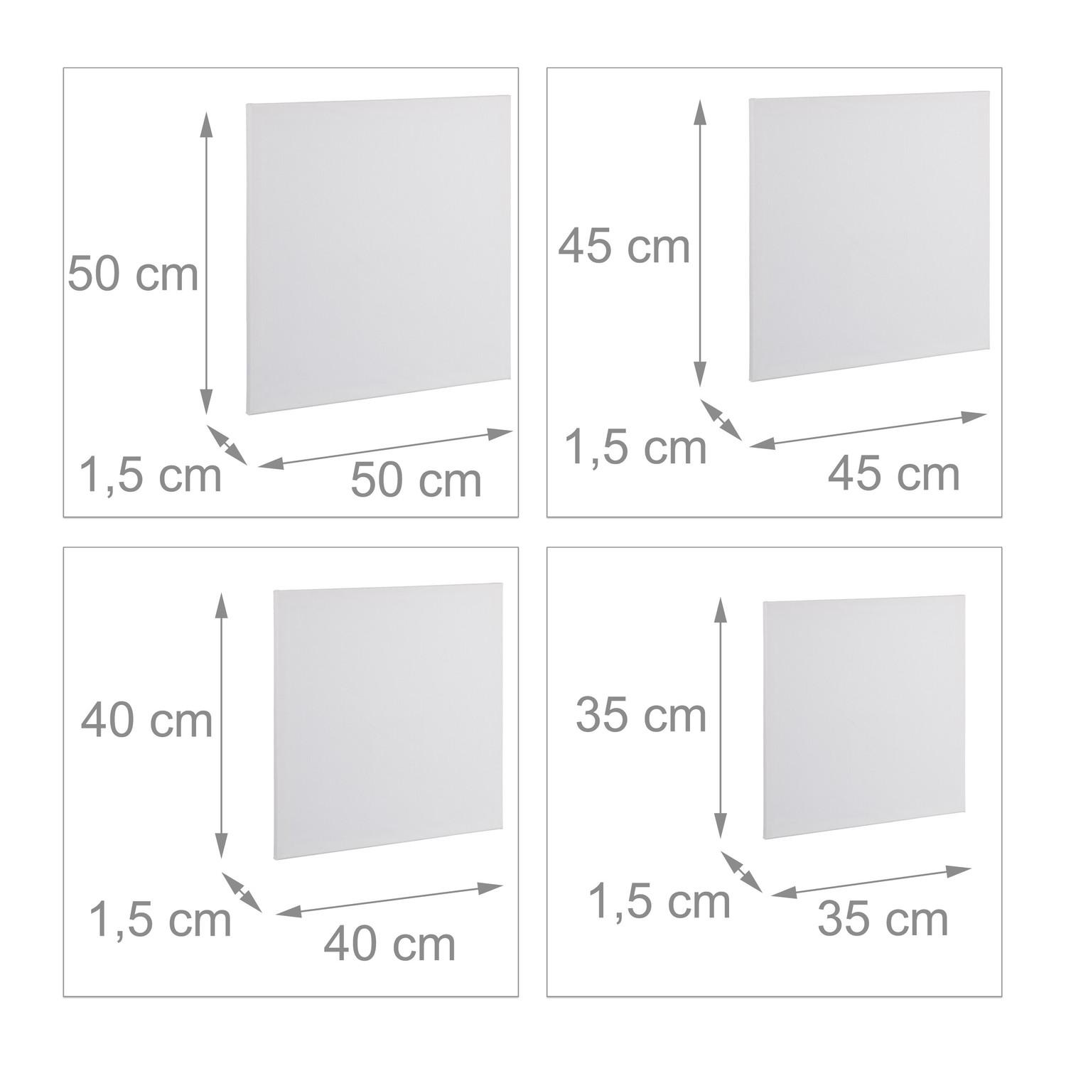 B2X Quadratisches Leinwandset mit 16 Stück