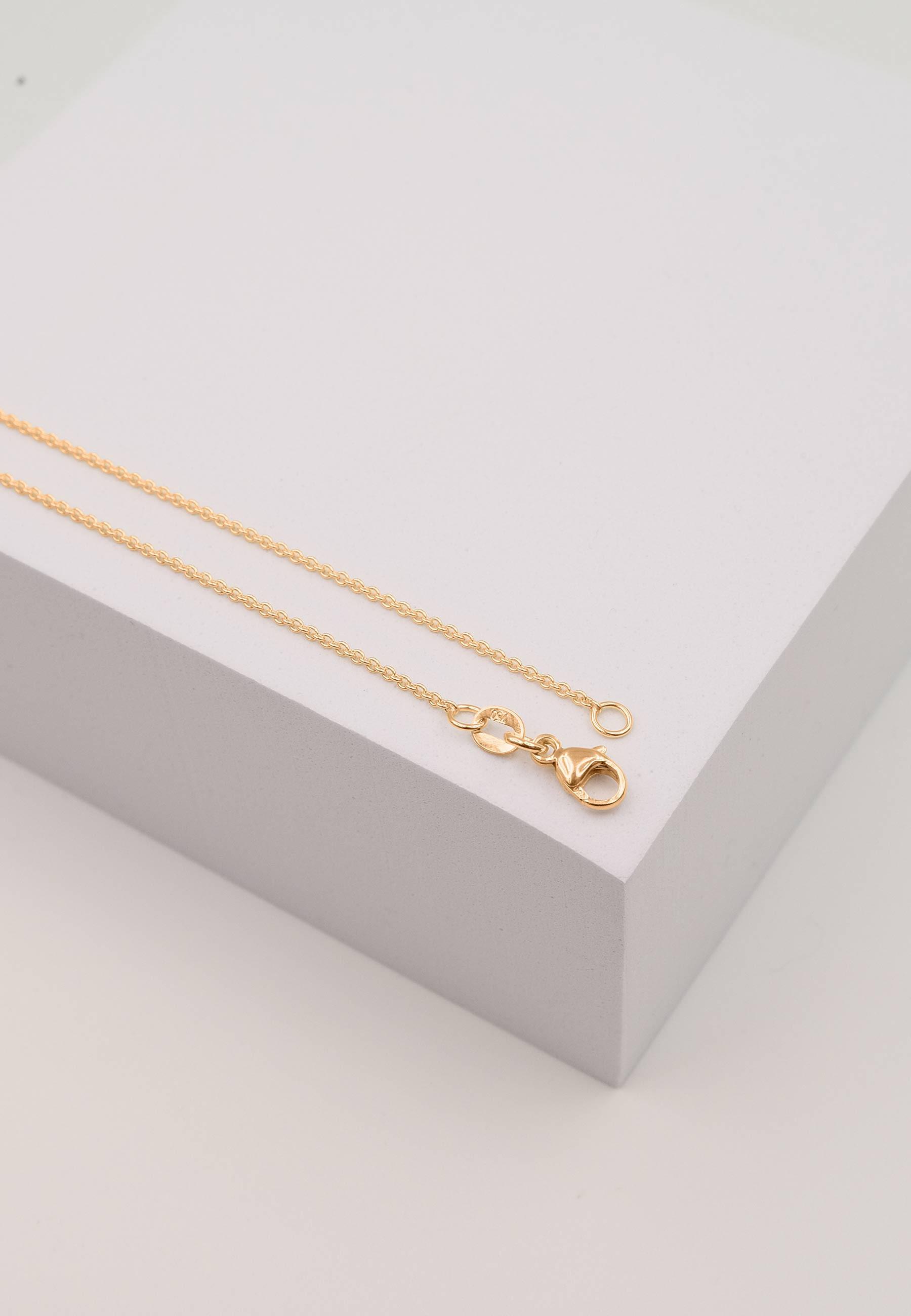 MUAU Schmuck Collier Rundanker Rotgold 750, 1.3mm, 50cm