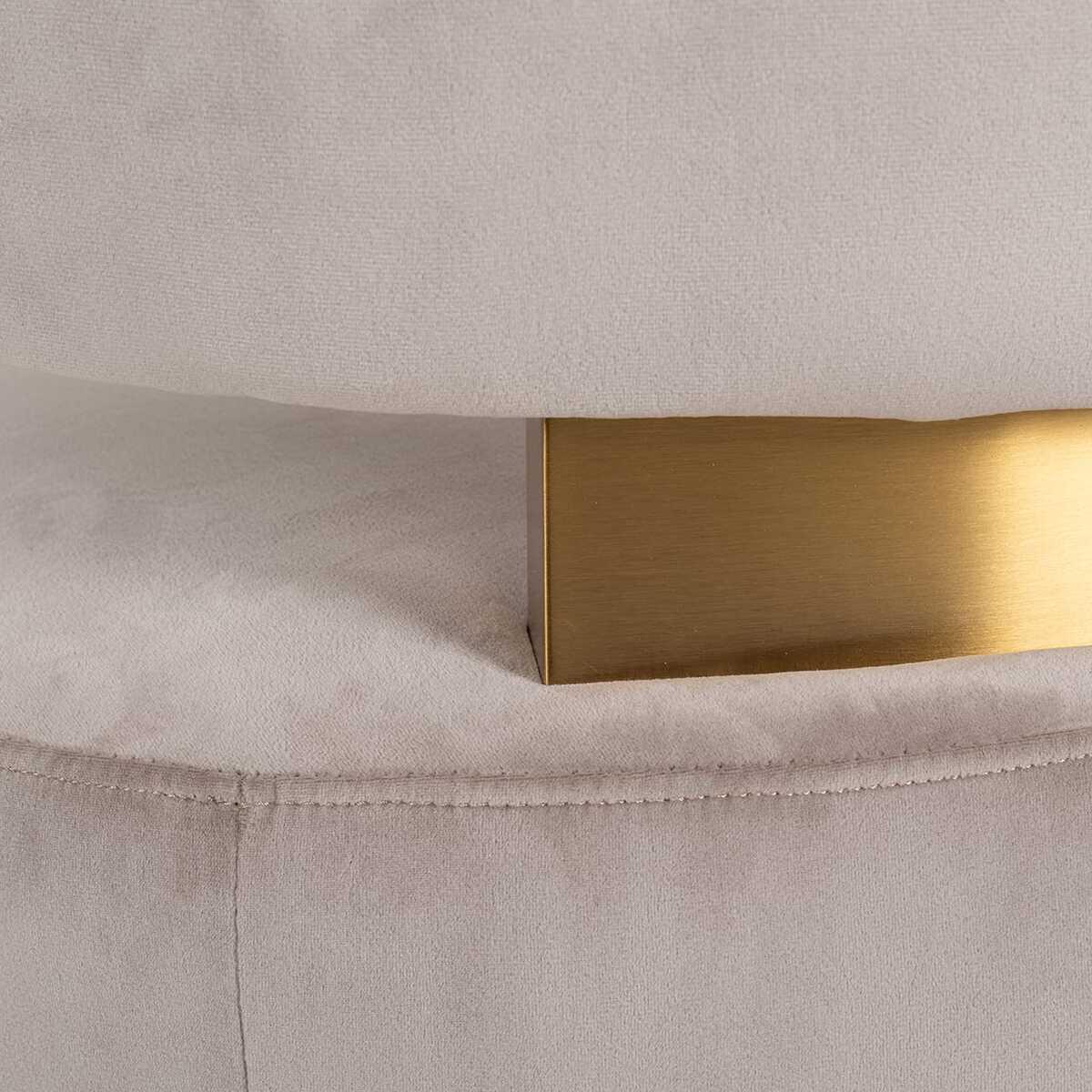 mutoni Drehstuhl Maxime khaki gold gebürstet