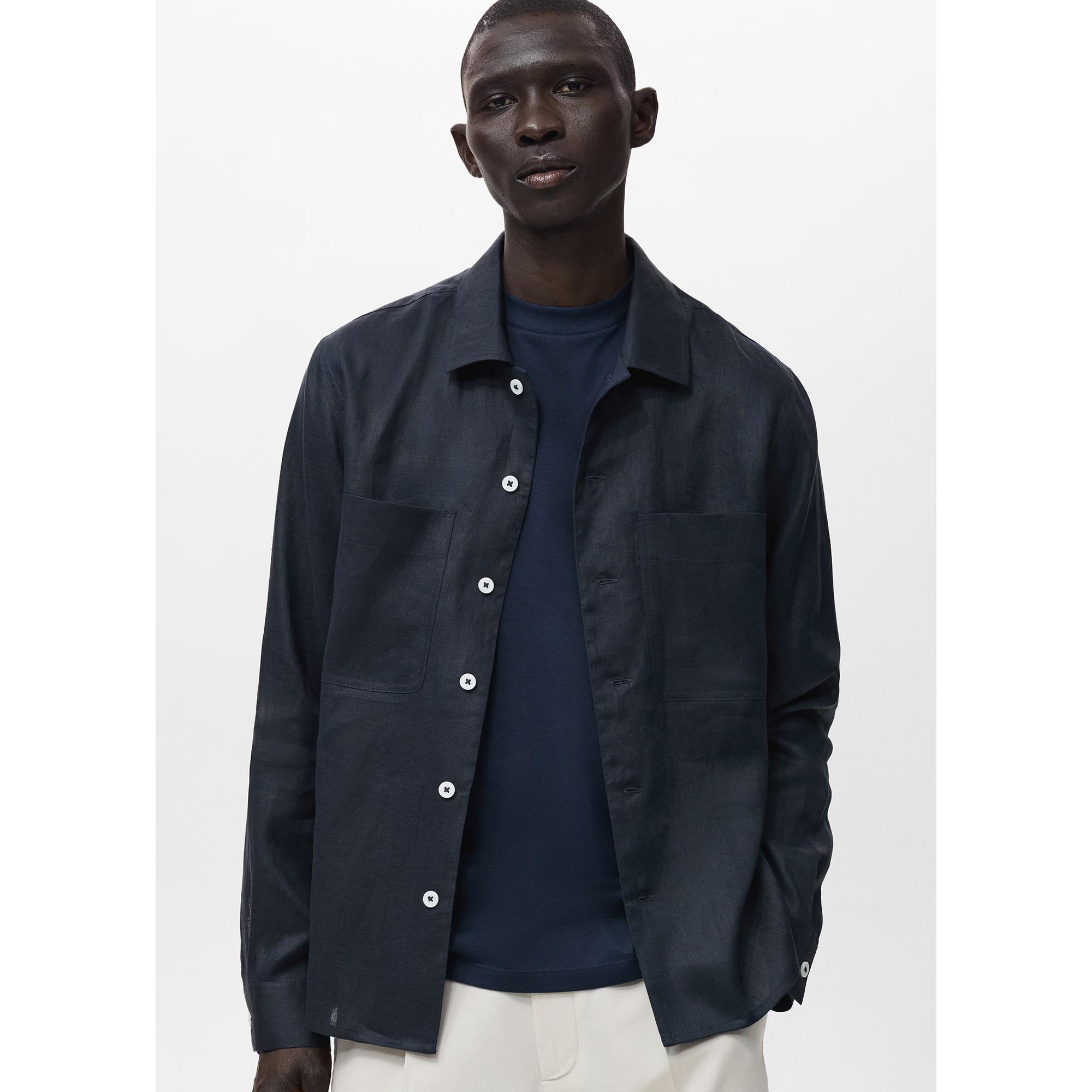 Mango Man Overshirt mit Brusttaschen