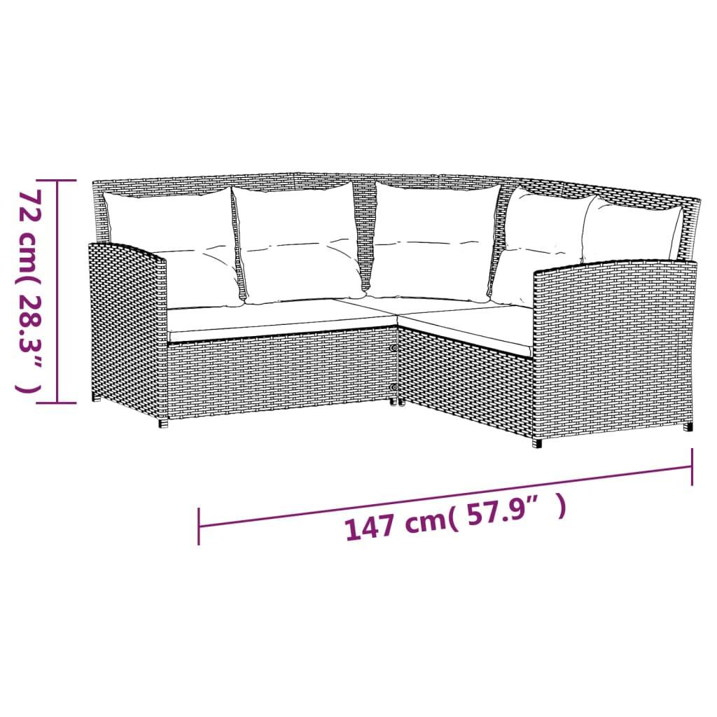 VidaXL Garten lounge set poly-rattan