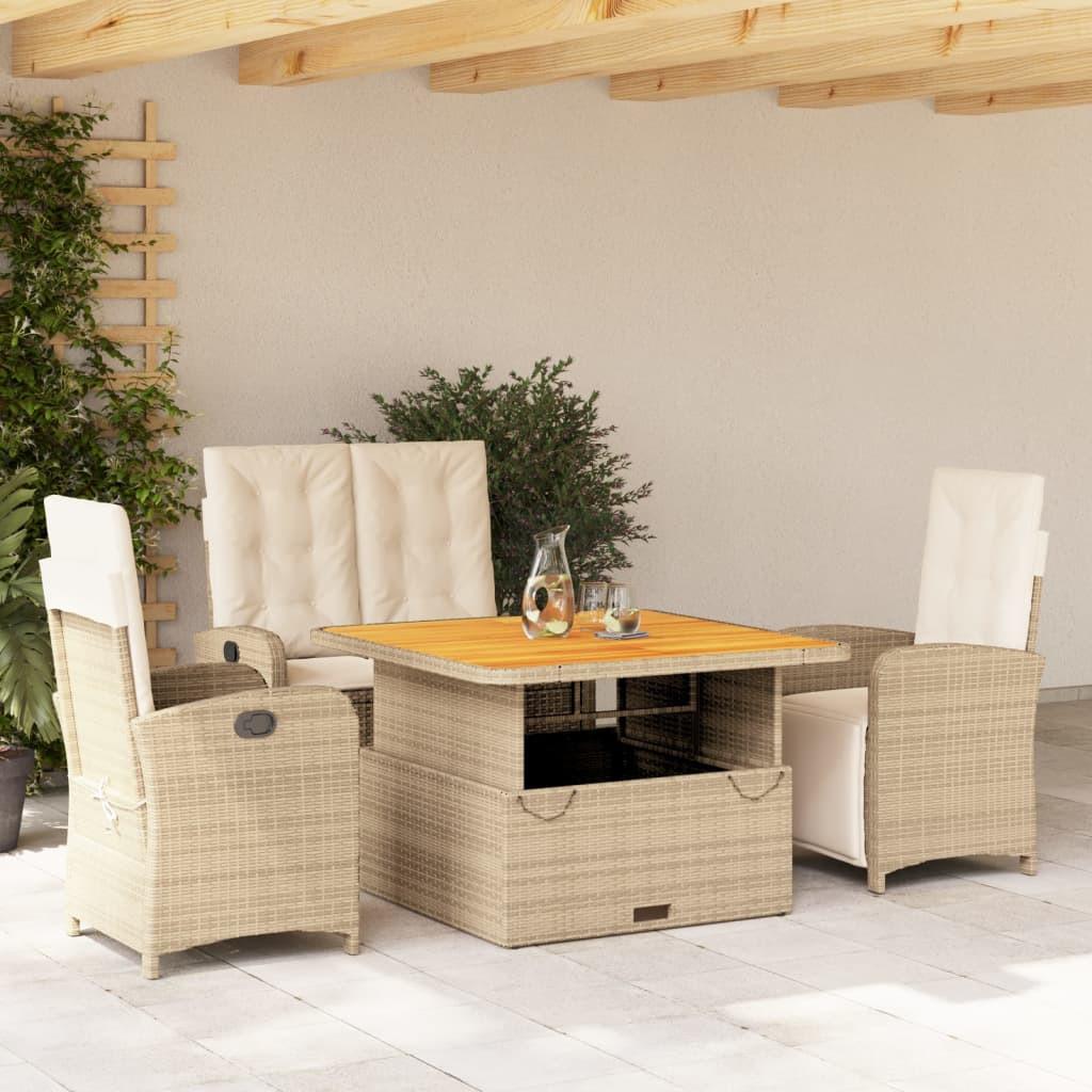 VidaXL Garten essgruppe poly-rattan