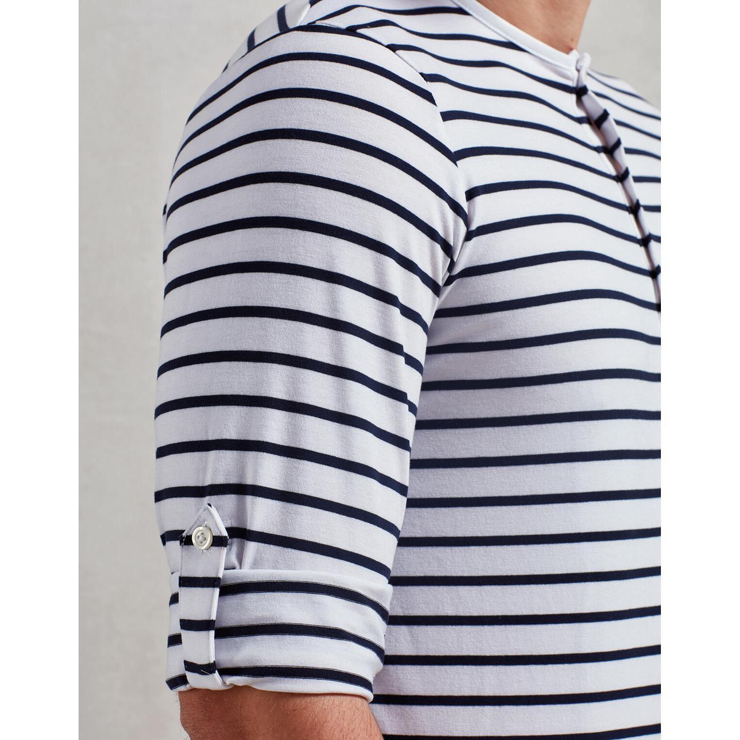 PREMIER Preier Long John Gestreiftes Henley T-Shirt