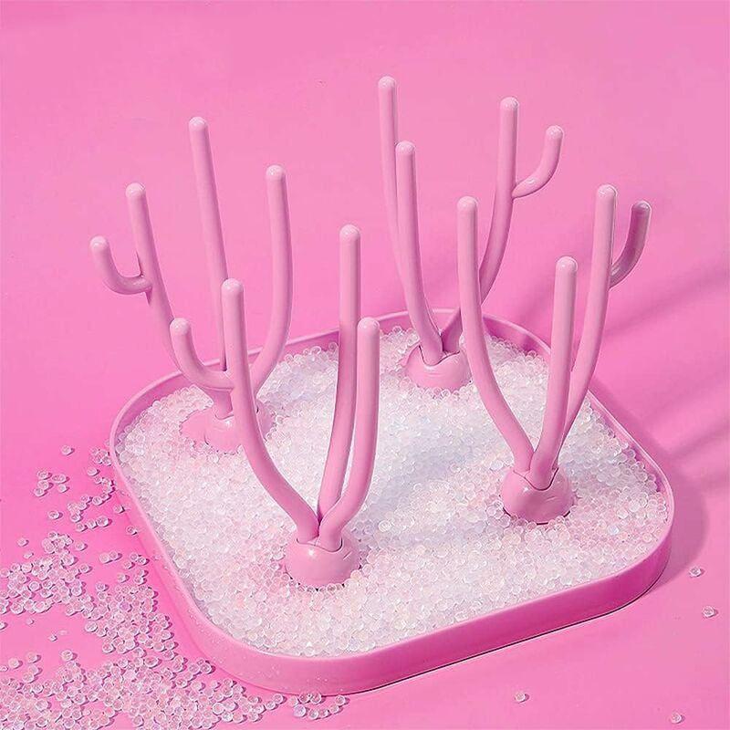 Northio Wäscheständer für Babyflaschen – rosa