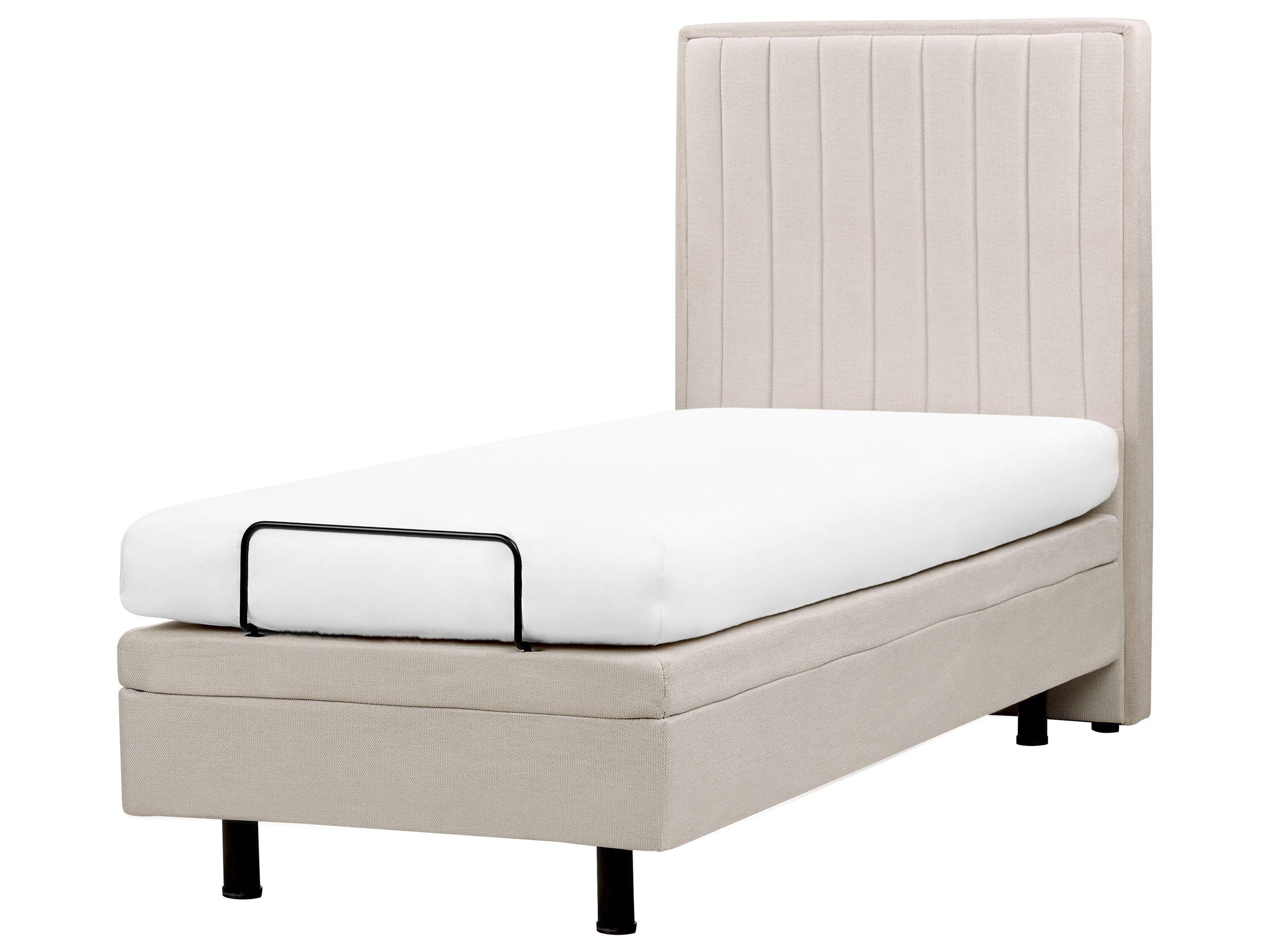 Beliani Bett verstellbar aus Polyester Klassisch DUKE II
