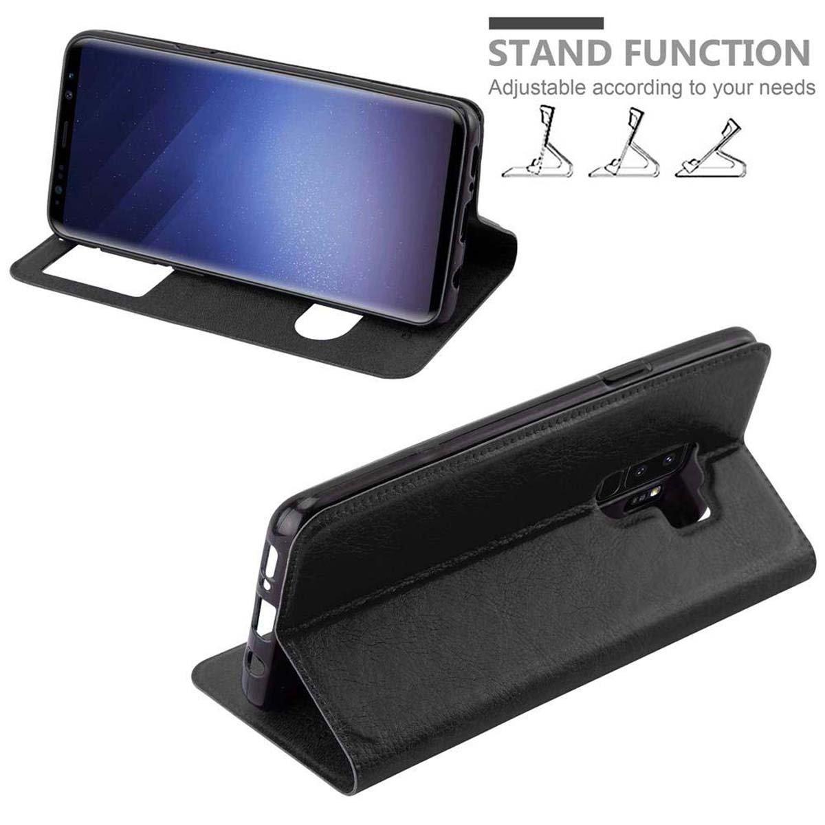 Cadorabo Hülle für Samsung Galaxy S9 PLUS Magnetverschluss, 2 Sichtfenstern