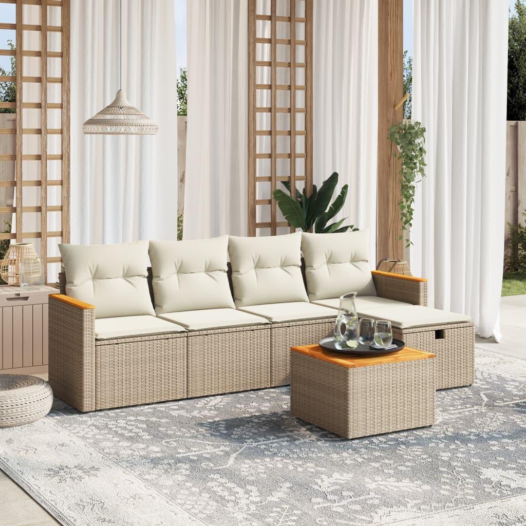 VidaXL Garten sofagarnitur poly-rattan