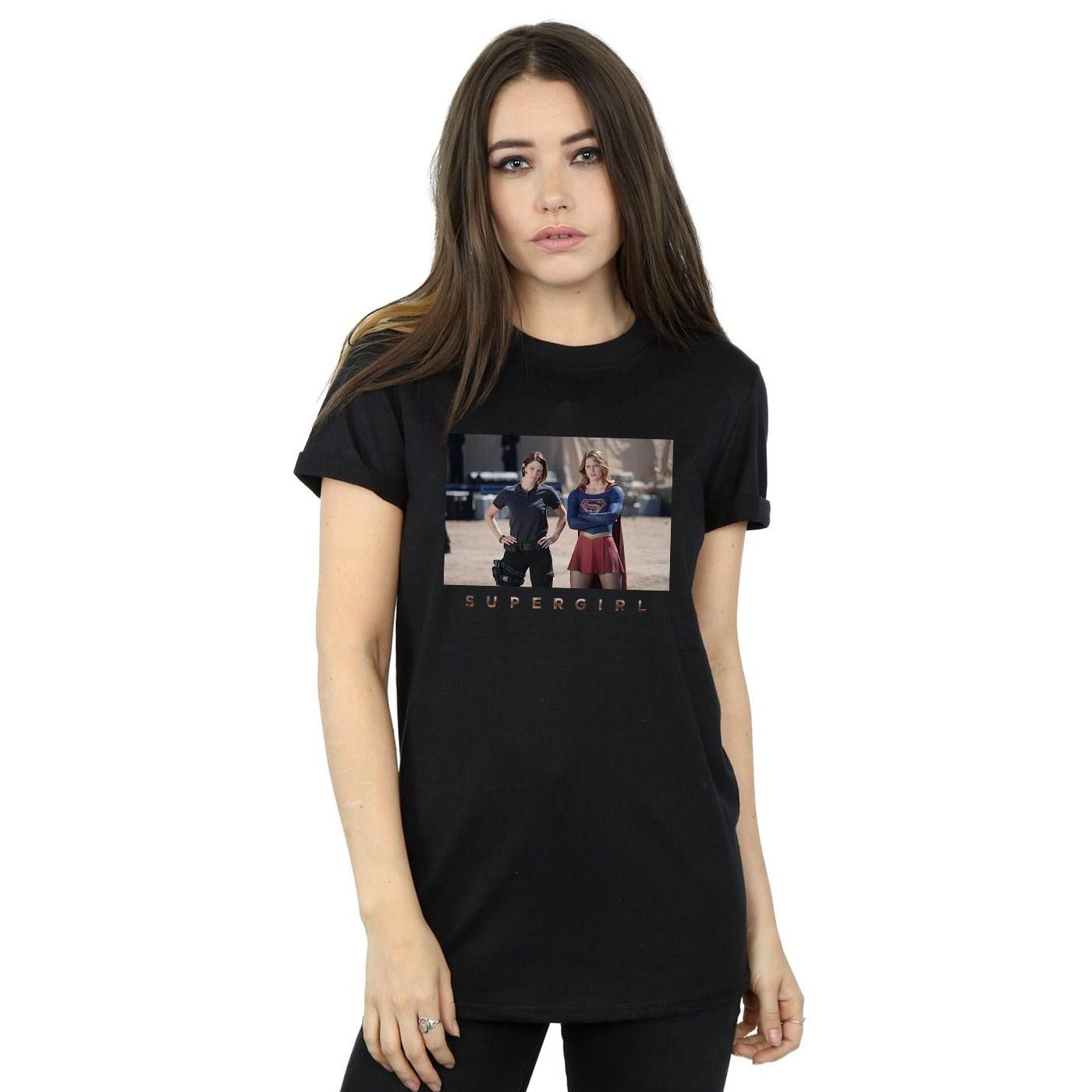 DC COMICS Supergirl Print Boyfriend Fit T-Shirt