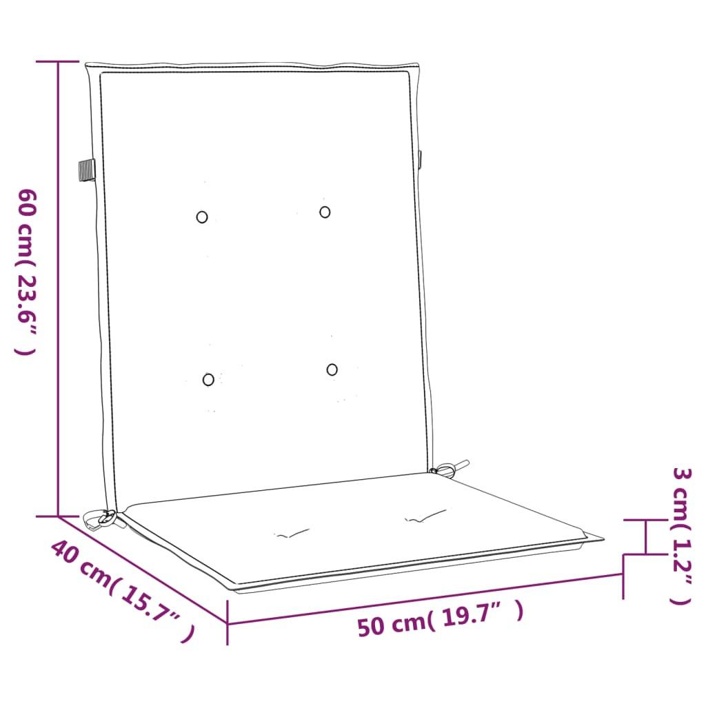 VidaXL Gartenstuhlauflagen 4 Stk. 100x50x3 cm