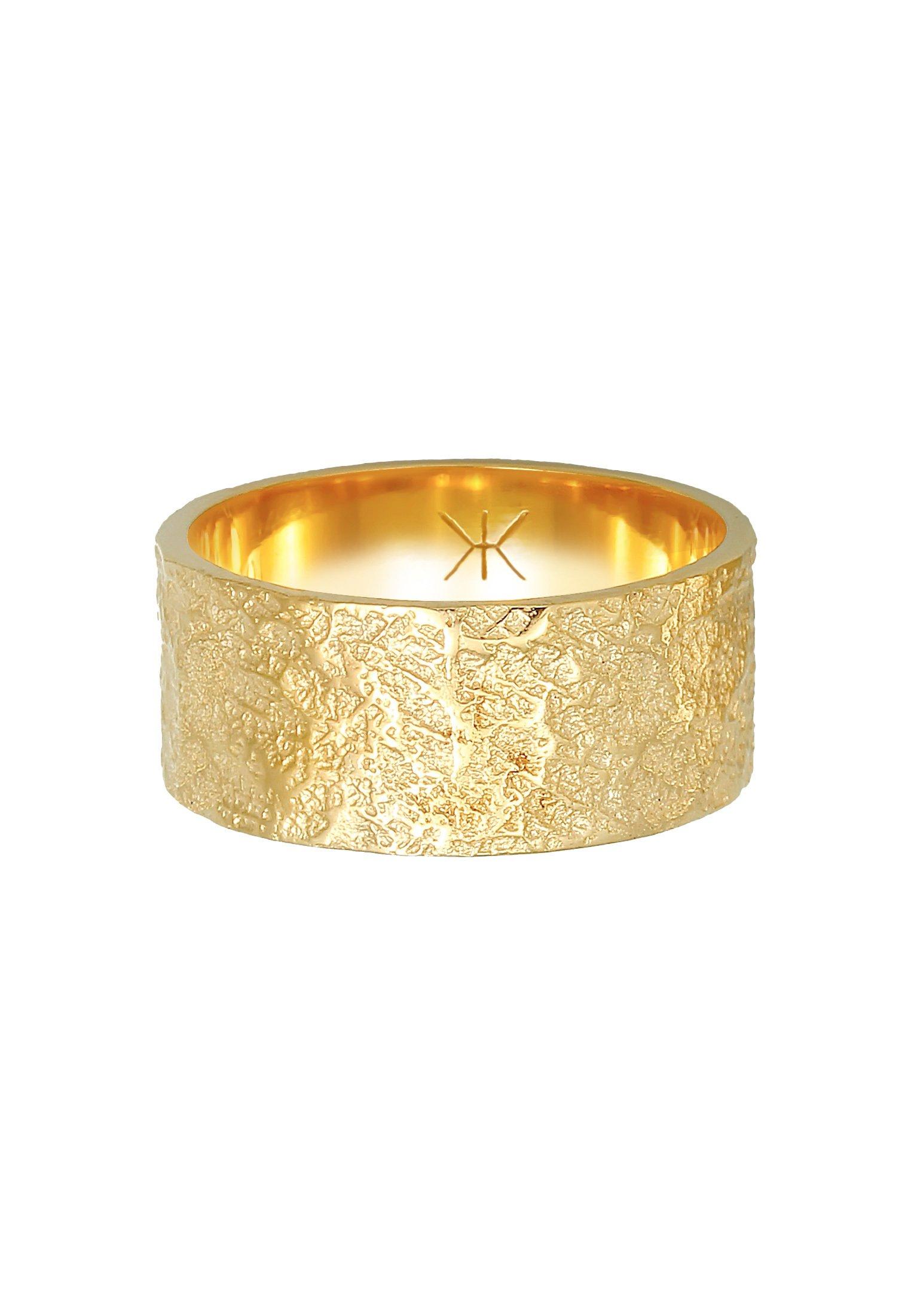 Kuzzoi Ring Bandring Organic Struktur 925 Silber