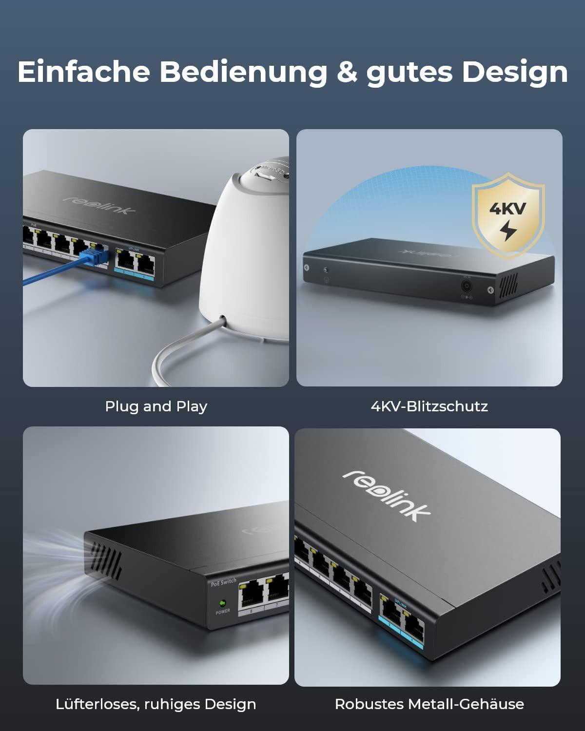 Reolink Switch 10 Port PoE 120W 8x PoE 100M/bit2x Giga Port