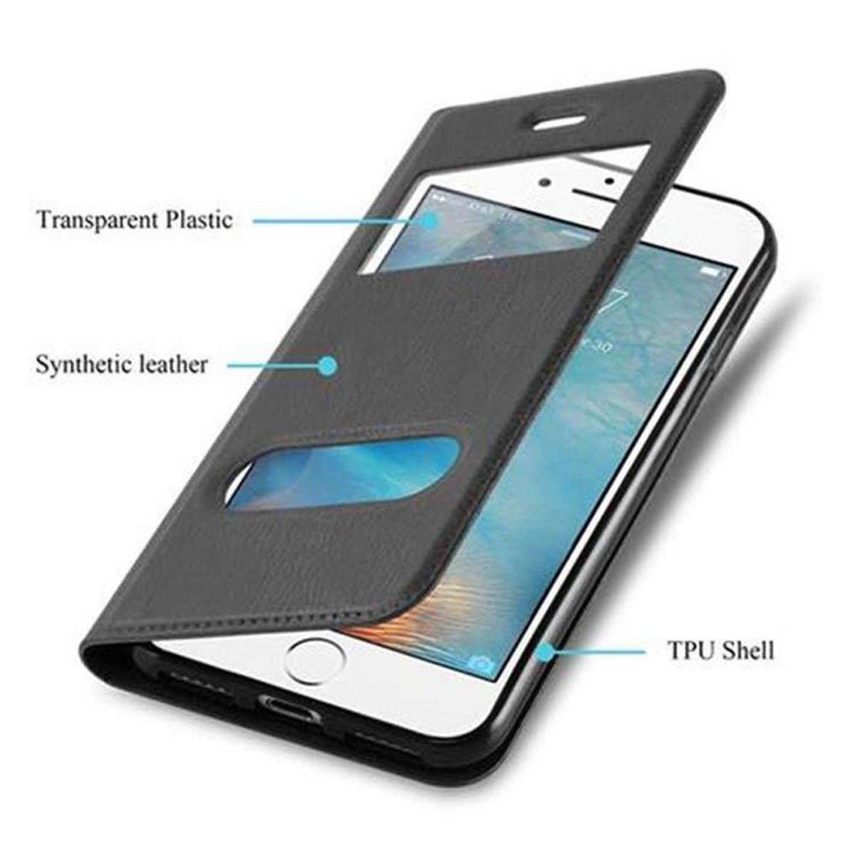 Cadorabo Hülle für Apple iPhone 7 PLUS / 7S PLUS / 8 PLUS Magnetverschluss, 2 Sichtfenstern