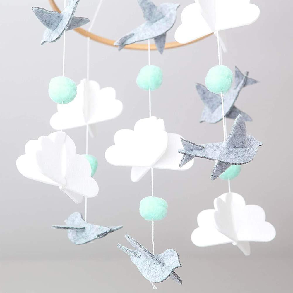 Activity-board Mobiles Baby-Windspiel, mobile Babybett-Glocke Holz