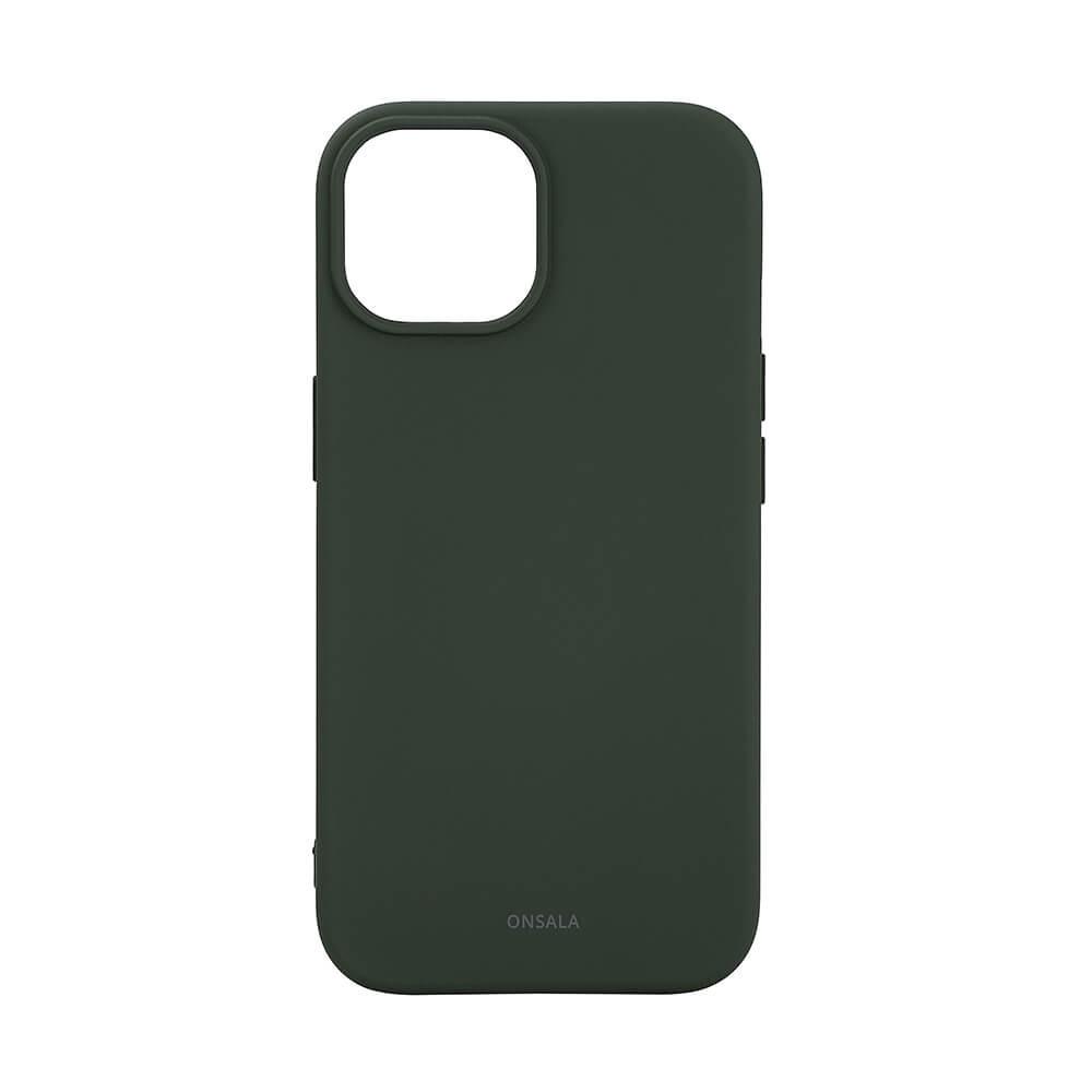 Onsala ONSALA Rückseite Sil Touch Recycled MagSerie iPhone 15 Olivgrün