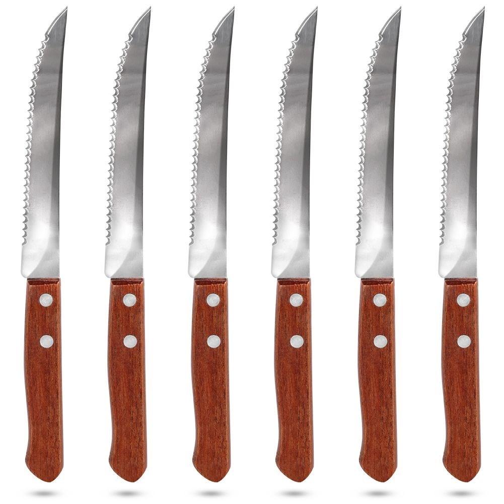 Orion Komplettes Set mit sechs gezackten Klingen zum Grillen