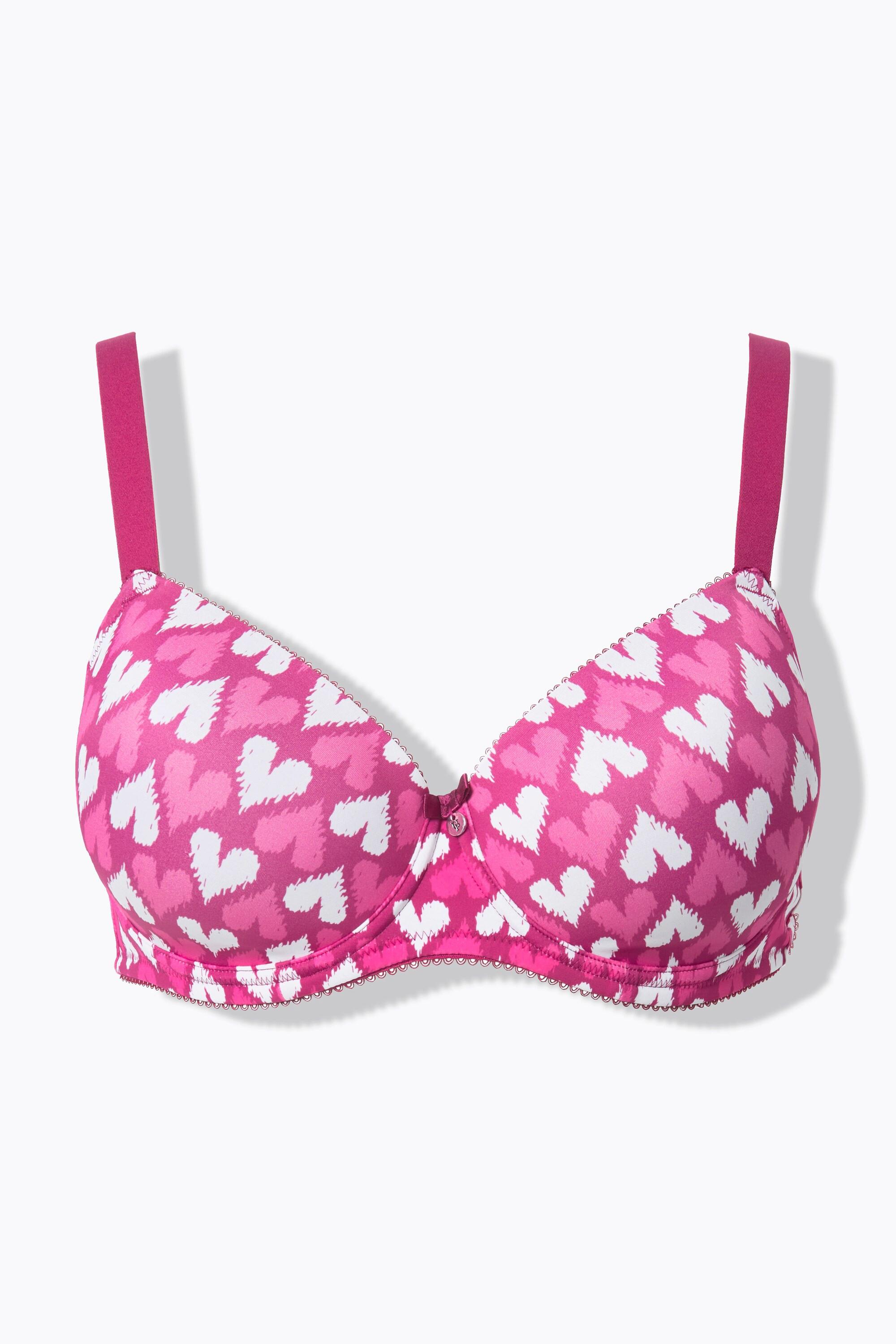 Ulla Popken Bügel-BH, Herzen, Softcups, Cup B - F