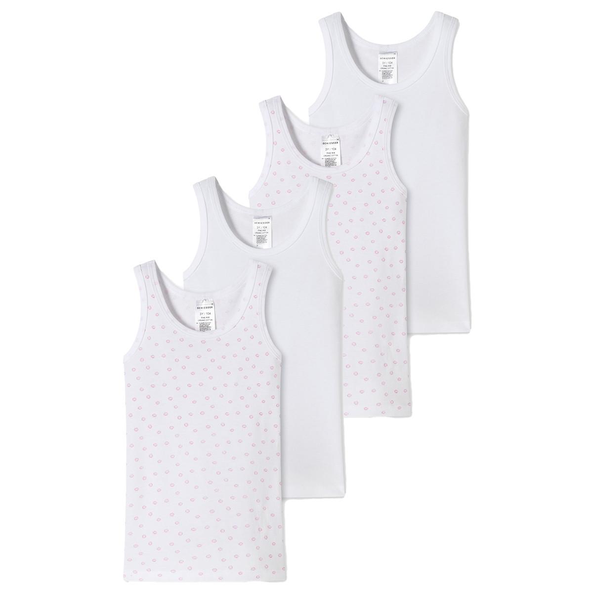 Schiesser 4er Pack Kids Girls Feinripp Organic Cotton - Unterhemd