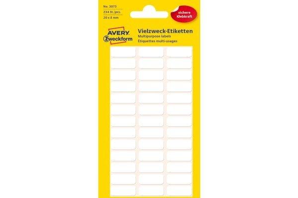 Avery-Zweckform AVERY ZWECKFORM Haushaltetiketten 20×8mm, 234 Stück