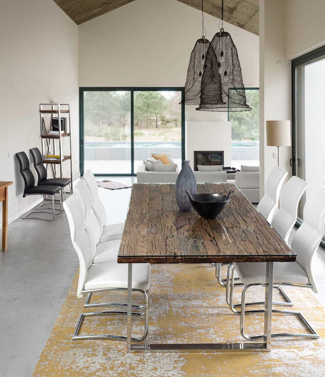 mutoni Massivholztisch mit Glas Stanton 180x90