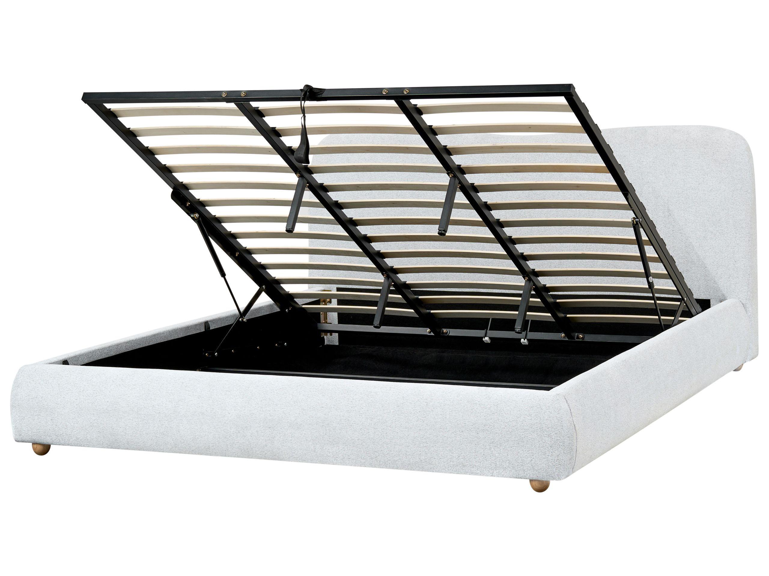 Beliani Bett mit Stauraum aus Polyester Modern BLAGNAC