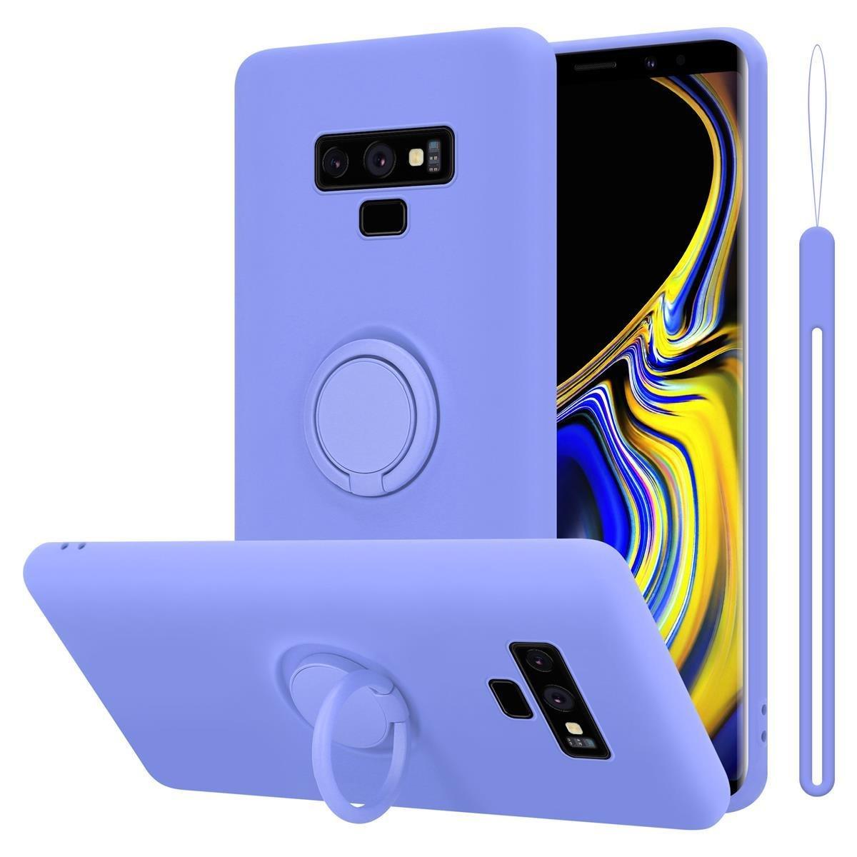 Cadorabo Hülle für Samsung Galaxy NOTE 9 TPU Silikon mit Ring Liquid