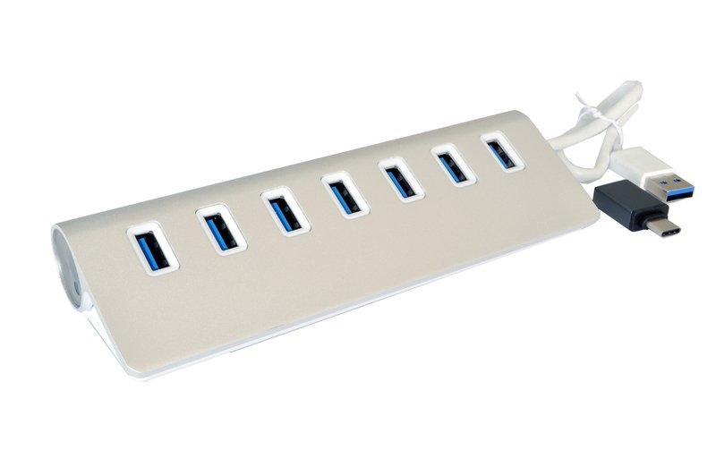 EXSYS EXSYS EX-1137 Schnittstellen-Hub USB 3.2 Gen 1 (3.1 Gen 1) Type-A 5000 Mbit/s Weiß