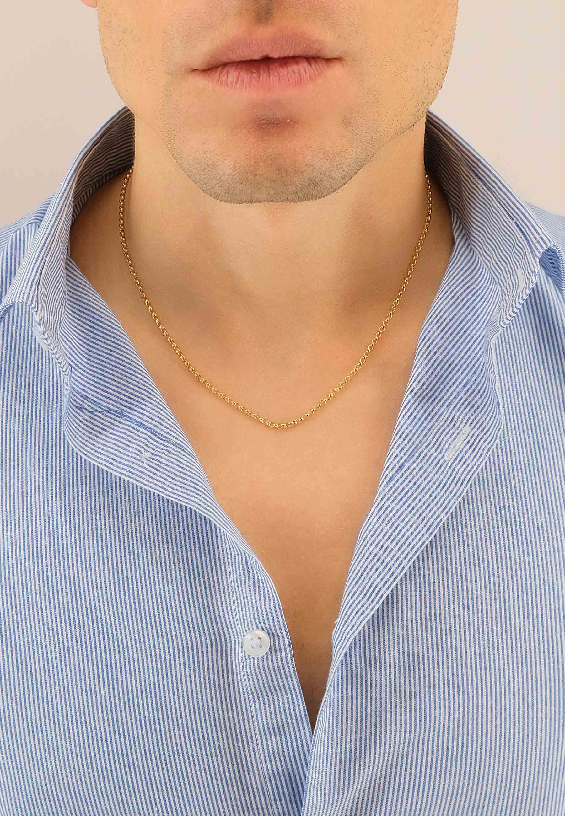 MUAU Schmuck Collier Erbs Gelbgold 750, 2.5mm, 42cm